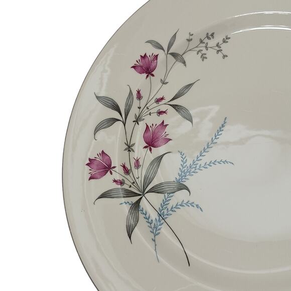 Royal Monarch China Dinner Plate Fern Valley Holland Platinum Replacement MCM - Picture 12 of 15